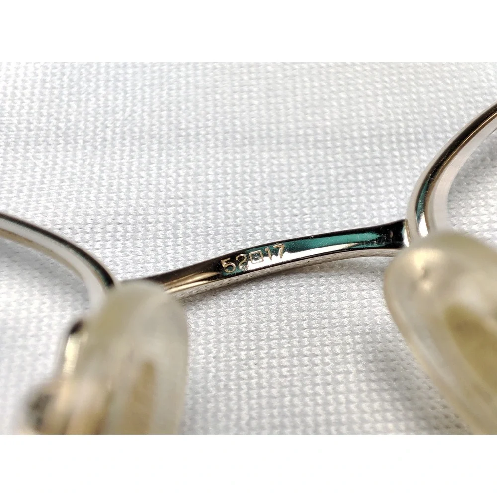 Seiko T095 Titanium Oval Eyeglass Frames Gold Filigree Japan 52-17-135